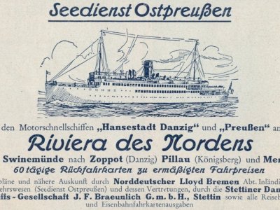 Dampfer Heringsdorf vor Swinemünde