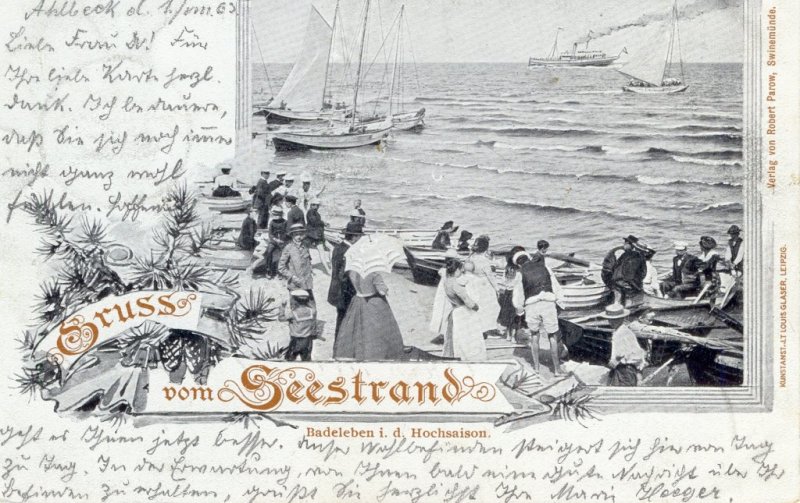 Das Badeleben beschränkte sich hauptsächlich auf Bootsfahrten bzw. Zuschauen.